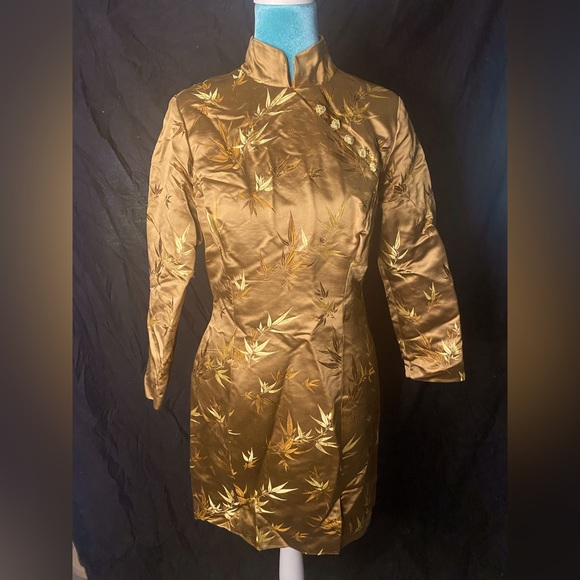 Vintage Dresses & Skirts - Vintage gold mini dress